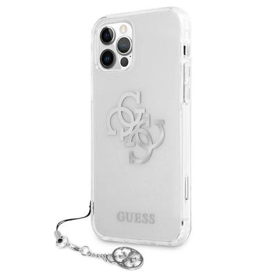 2. Guess GUHCP12LKS4GSI iPhone 12 Pro Max 6.7" Transparent hardcase 4G Silver Charms Collection