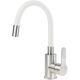 Washbasin tap with a curved spout