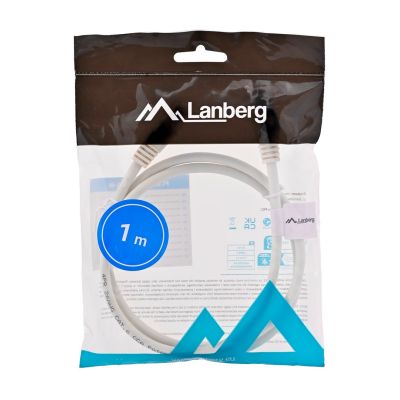 3. Patchcord U/UTP Lanberg PCU6-10CC-0100-W (RJ45 - RJ45; 1m; UTP; cat. 6; white)
