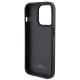 7. BMW Leather Blue Dots iPhone 15 Pro Max Case - Black