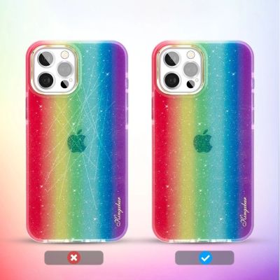 2. Kingxbar Ombre Case Back Cover for iPhone 12 Pro Max multicolour