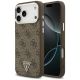 Guess 4G Triangle Logo MagSafe Case for iPhone 18 Pro Max / 17 Pro Max - Brown & Silver