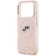6. Karl Lagerfeld IML Glitter Karl & Choupette Heads Logo MagSafe Case for iPhone 17 Pro - Pink