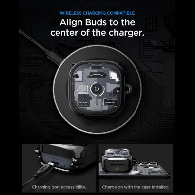9. Spigen Ultra Hybrid Zero One Case for Samsung Galaxy Buds 4 / 4 Pro - Black