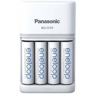 3. PANASONIC SMARTPLUS CHARGER + 4x AA ENELOOP 2000 mAh