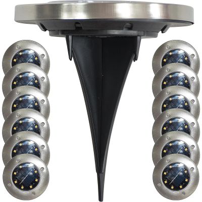 6. SOLAR LAMP 8 LED SMD FOR DRIVE INTO THE GROUND, SET OF 12 PCS