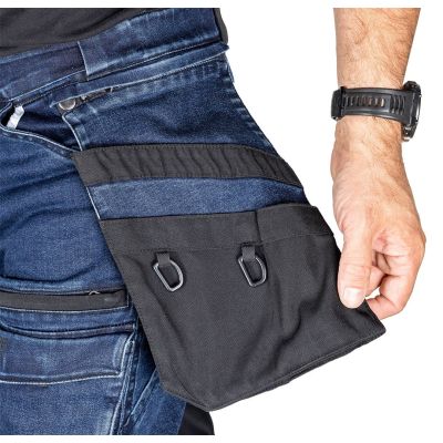 8. DENIM WORK TROUSERS WITH CORDURA REINFORCEMENTS, NAVY BLUE, SIZE M