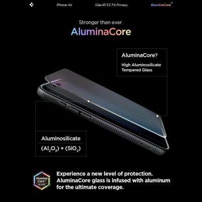 13. Spigen Glas.TR EZ Fit 2-pack privacy glass for iPhone 17 Air