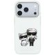 3. Karl Lagerfeld Smooth Karl & Choupette Bodies Sketch MagSafe Case for iPhone 18 Pro / 17 Pro - Beige