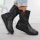 10. Black women’s leather platform ankle boots Rieker Y4355-00