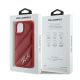 8. Karl Lagerfeld Diagonal Quilted Script case for iPhone 15 / 14 / 13 - red