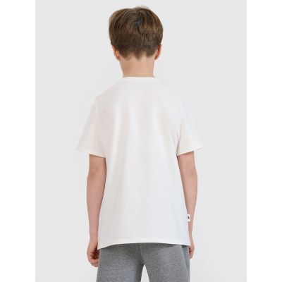 5. Boy's regular printed T-shirt 4F 4FJRSS25TTSHM2643-11S