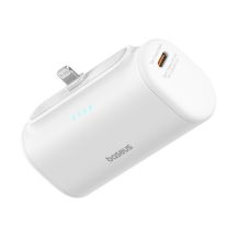 Baseus Compact 5000mAh 20W Powerbank with Lightning Connector and USB-C Socket - White