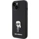 2. Karl Lagerfeld Silicone Ikonik Metal Pin case for iPhone 15 Plus / 14 Plus - black