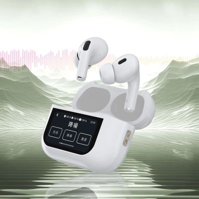 6. Dudao U19 in-ear TWS wireless Bluetooth 5.3 headphones with LED display - white
