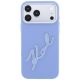 3. Karl Lagerfeld Smooth Big Resin Signature Logo Case for iPhone 18 Pro / 17 Pro - Blue