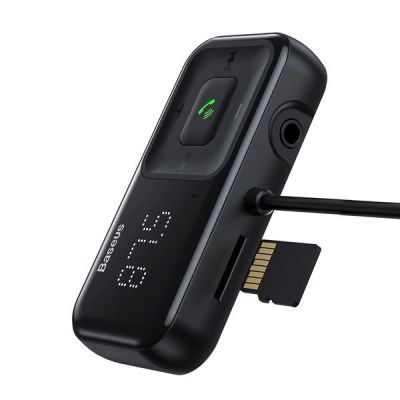 2. Wireless Bluetooth FM transmitter with charger Baseus S-16 (Overseas edition) - black