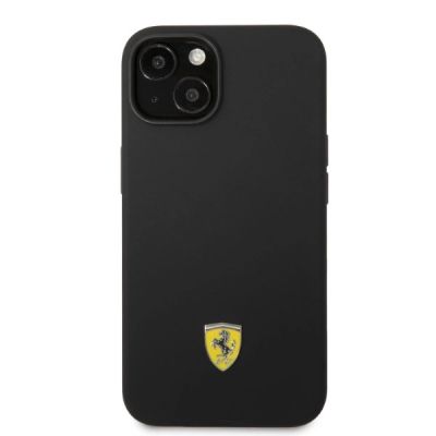 3. Ferrari FEHMSIP14SBK iPhone 14 6.1" black/black hardcase Silicone Metal Logo Magsafe