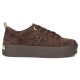 3. Women's leather platform sneakers, brown, Filippo DP3533