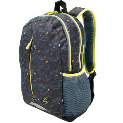 YOUTH BACKPACK YELLOW-BLACK SEMI LINE