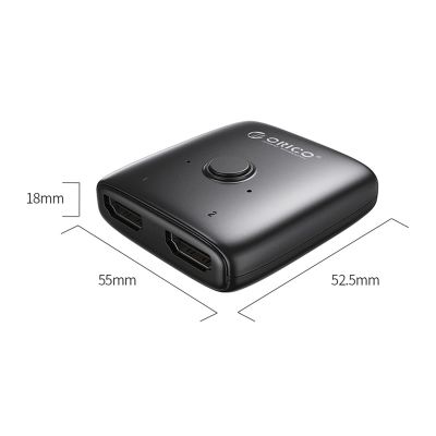 4. Orico AS2-A1 HDMI Adapter Bi-directional Splitter - Black