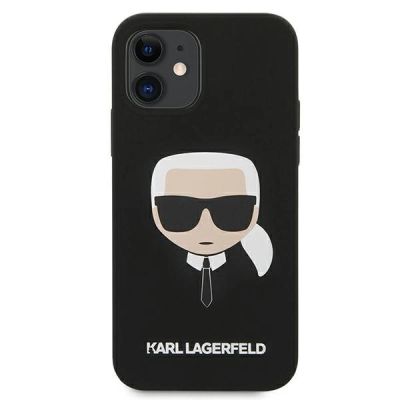 3. Karl Lagerfeld Silicone Karl`s Head Case for iPhone 12 mini - Black