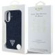 8. Guess Denim Triangle Logo MagSafe iPhone 16 Case - Blue