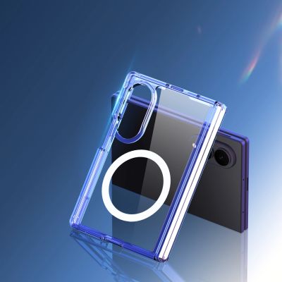 12. Dux Ducis Clin Mag Case for Samsung Galaxy Z Fold 8 Wide Compatible with MagSafe - Transparent