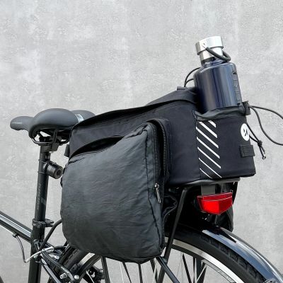 17. Wozinsky Bike Pannier Rack Bag with Shoulder Strap 9L (Rain Cover Included) Black (WBB22BK)