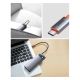 23. Baseus Metal Gleam Series HUB 7-in-1 USB Type C docking station - 1 x HDMI / 1 x VGA / 3 x USB 3.2 Gen. 1 / 1 x Power Delivery / 1 x RJ-45 Ethernet gray (WKWG040013)