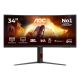 2. AOC G4 CU34G4CAP Computer Monitor 86.4 cm (34") 3440 x 1440 px UltraWide Quad HD LCD Black, Red