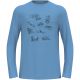 2. Men's ODLO Merino 200 Tourist T-Shirt Crew Neck l/s Long-Sleeve Shirt, Blue
