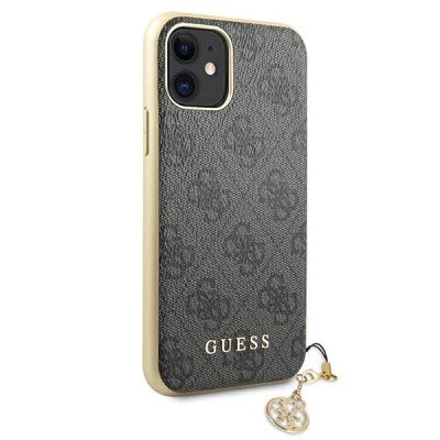 3. Guess GUHCN61GF4GGR iPhone 11 6.1" / Xr grey/gray hard case 4G Charms Collection