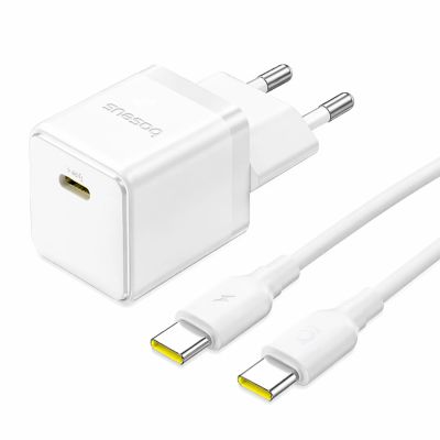16. Baseus Palm 1C 20W Wall Charger (with Baseus Mini White USB-C 60W (20V/3A) 1m Cable) - White