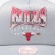3. Mitchell & Ness NBA Chicago Bulls Glow Up Trucker Gray Cap - HHSSINTL1436-CBUGREY