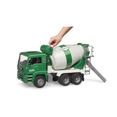 3. MAN TGA concrete mixer white and green BRUDER