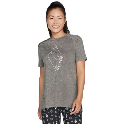 Skechers Diamond Blissful Tee W1TS327-BLK Gray XS