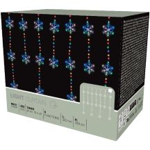 CHRISTMAS TREE LIGHTS LIGHT CURTAIN 200x200 CM 408LED SNOWFLAKES MULTICOLOR
