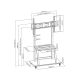 6. MOBILE STAND + MOUNT FOR TV 37-100" 150KG S-13 ART Vesa 800x600 HEAVY DUTY
