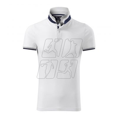 3. Malfini Collar Up M MLI-25600 white polo shirt