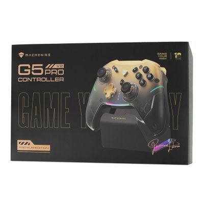 3. Machenike G5Pro Premium Edition Wireless Game Controller with Charging Station - Black and Gold