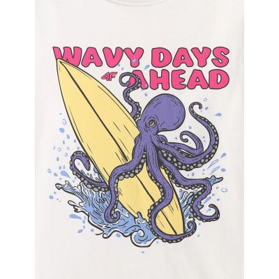 6. Boy's cotton T-shirt 4F 4FJRSS26TTSHM3904-10S