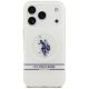 3. US Polo DH and Bottom Stripe Logo MagSafe Case for iPhone 17 Pro - White