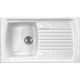 Ceramic sink, 1-bowl, with drainer ZCL_611N 5908212037829
