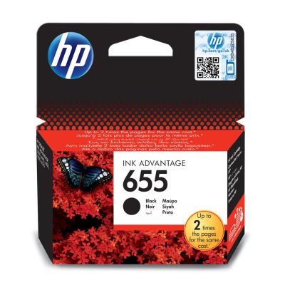 HP Black Ink Cartridge HP 655, HP655=CZ109AE, 550 pages, 14 ml