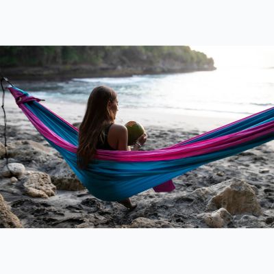 3. Ticket To The Moon King Size camping hammock aqua/pink (TMK1521)