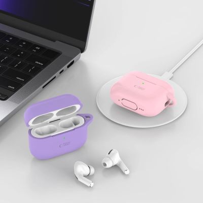 5. Tech-Protect Silicone Hook Case for Apple AirPods Pro 1 / 2 - Pink