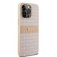 4. DKNY Leather Mono Stripe & Metal Logo case for iPhone 15 Pro Max - pink