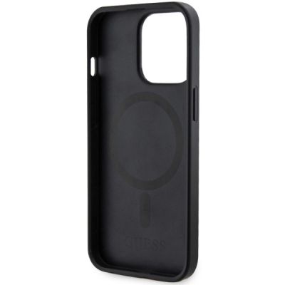 7. Guess GUHMP13LP4RPSK iPhone 13 Pro / 13 6.1" black/black hardcase 4G Printed Stripes MagSafe