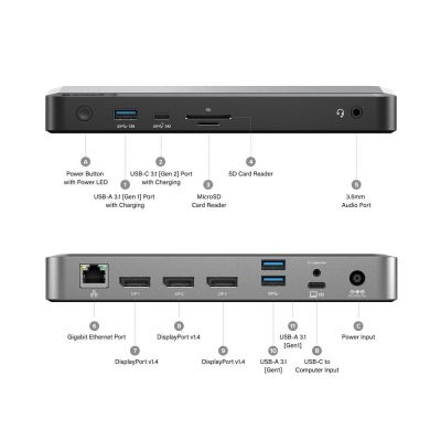 8. ALOGIC DX3 Wired USB 3.2 Gen 1 (3.1 Gen 1) Type-C Black, Gray